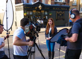 Dreharbeiten in London für eine Reportage zu “Kingsman: The Secret Service”